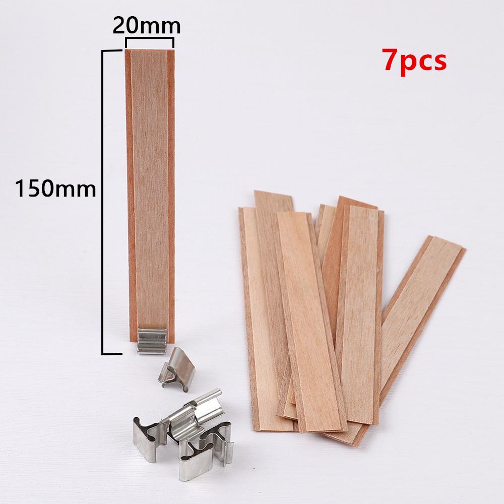 10Pcs Double Layer Wooden Candle Wicks With Base Candle Wick Set Core For Homemade Candle Making Supplies Soy Parffin Wax Wick