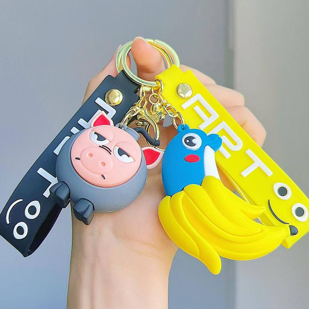 New Fun Keyrings Italian Brainrot Animals Keychain Tralalero Tralala Tung Tung Tung Sahur Ballerina Cappuccino Doll Toy Gifts
