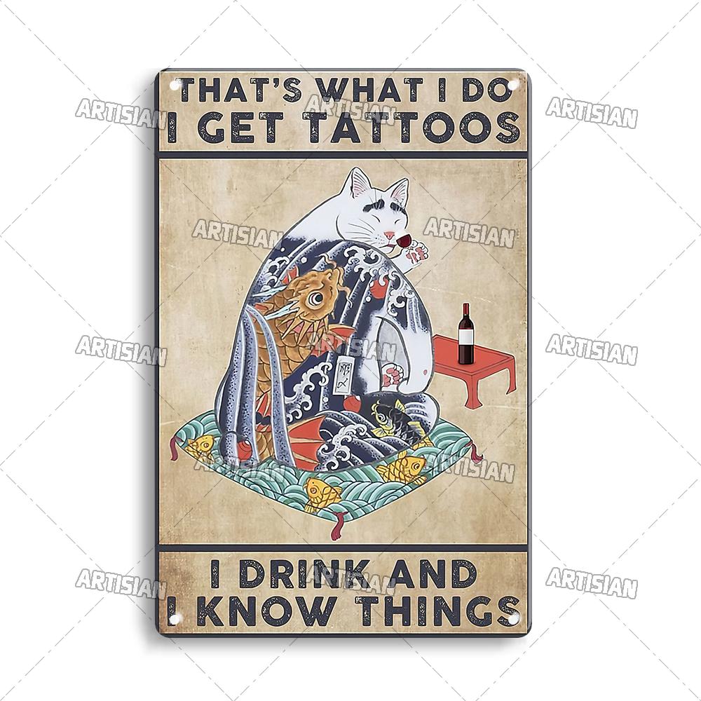 Artisian Tattoo Retro Metal Poster Job Tin Plaque Hobby Decorative Plate Wall Decor Garage Bar Pub Club Hotel Cafe Kitchen Home