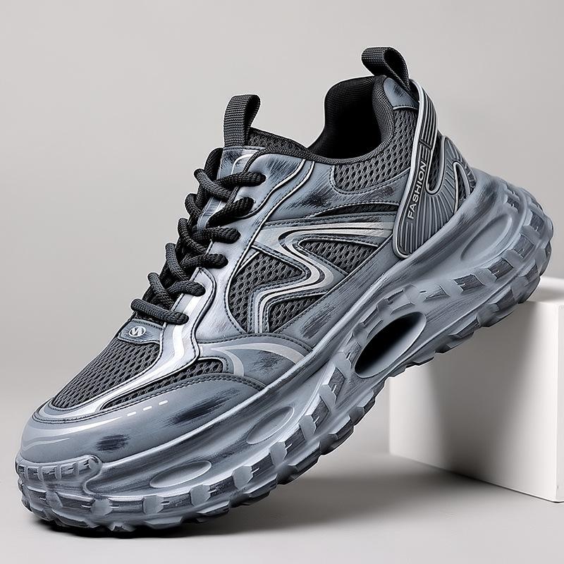 

Paris dad shoes men s 2024 autumn and winter platform mesh color matching versatile height increase non-slip sports shoes casual running shoes 44 світло-синій колір