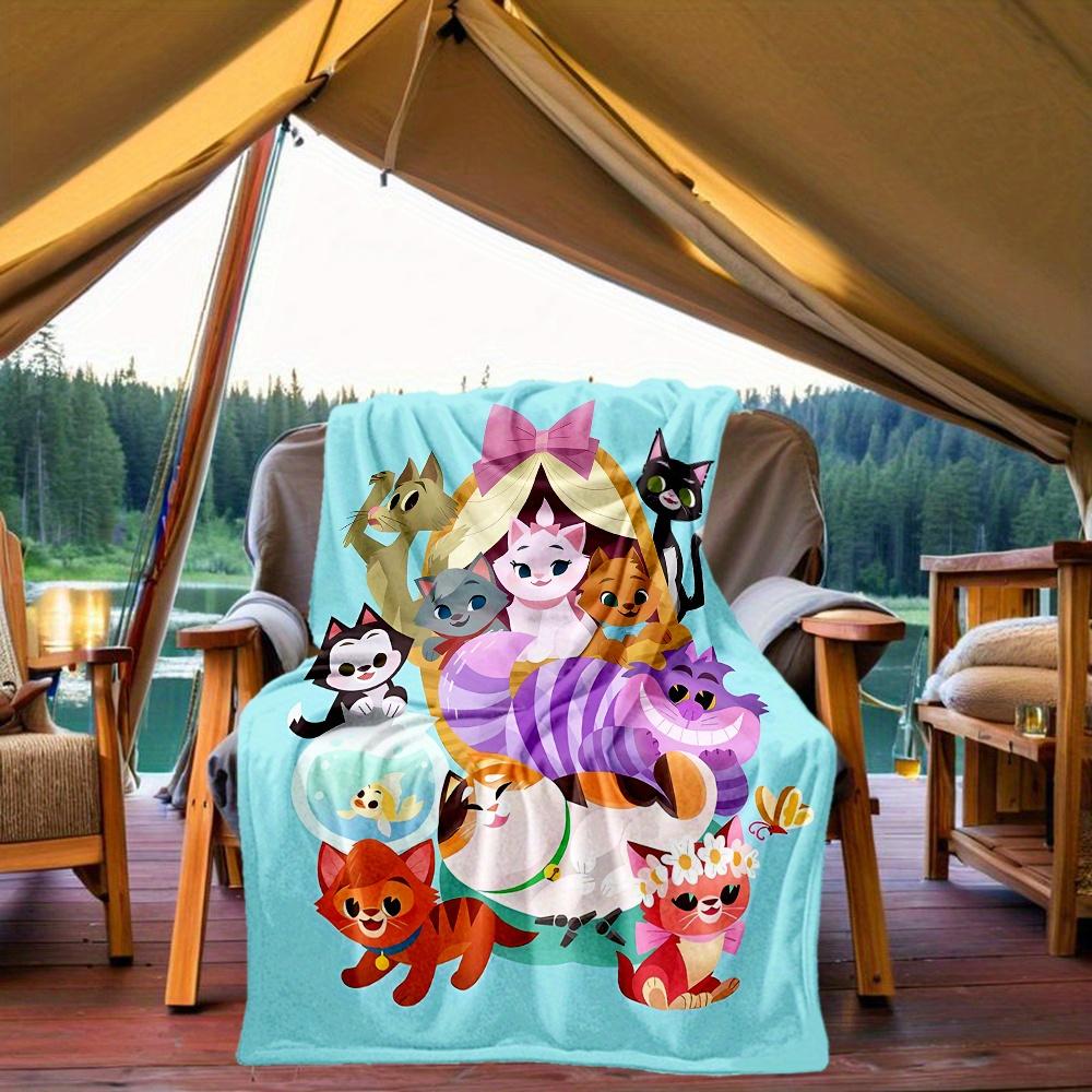 1pc, Aristocats Cats Throw Blanket Cute Design for Home Decor, Gift Idea, Living Room, Travel, Camping