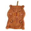 Capybara Cartoon Hand Towel: Coral Fleece Kids' Handkerchief for Kitchen & Bathroom