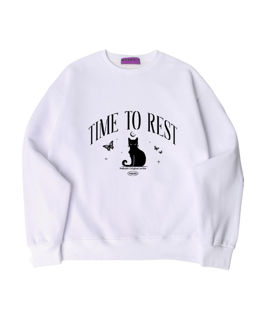 NUHABIT N/H Time To Rest Oversized Fleece-Lined Sweatshirt_White (Som4-3Nh1183)