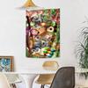 Masha Bear Wall Decor Tapestry Art For Pet Memorial Birthdaywedding Party Backdrop Family Gift