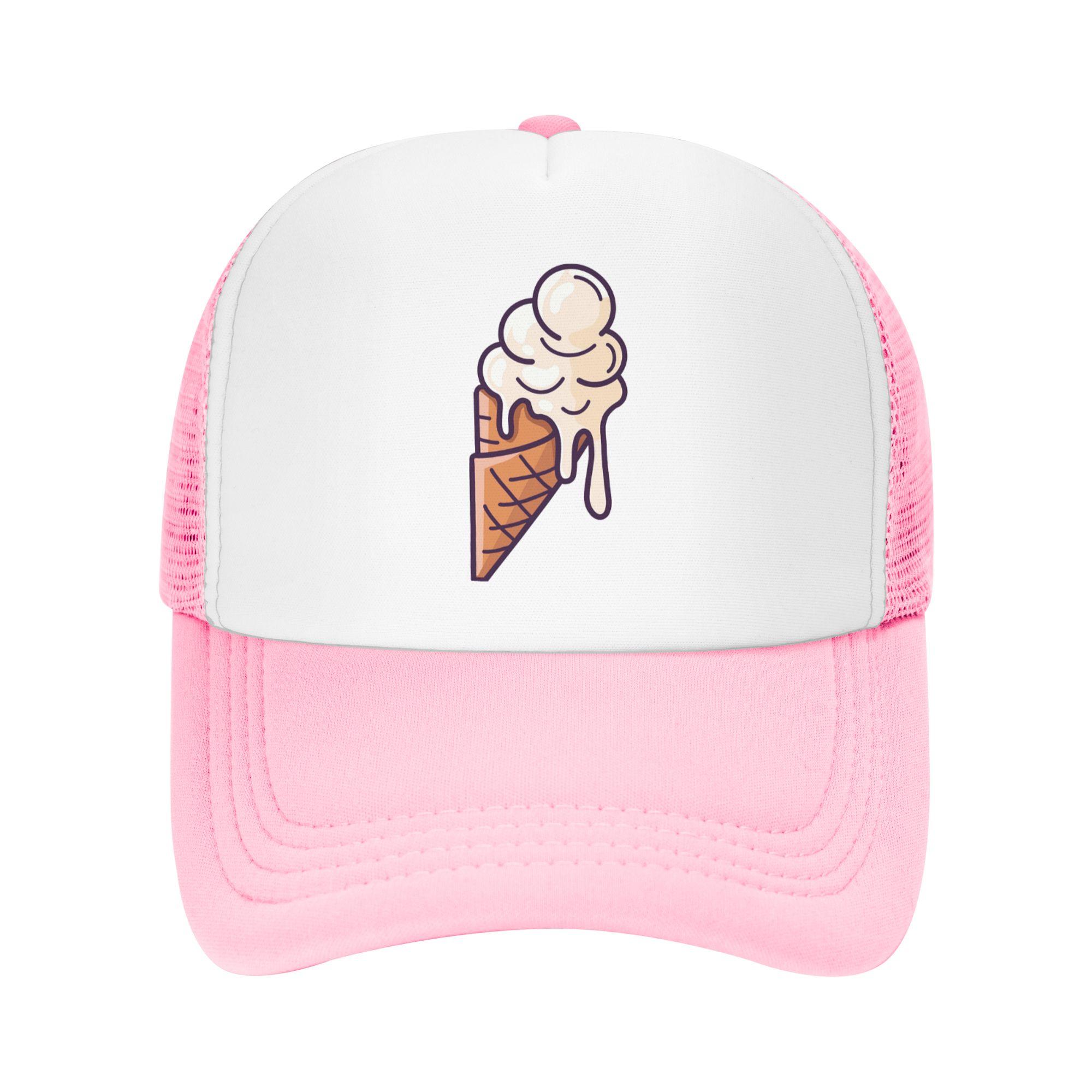 CASUAL LOOK CAP IJsjes Liefhebber Zomer Grid Trucker Pet Baseballpet Petten voor Unisex Zomer Unisex Pet Casual Vier Seizoenen E&eacute;n Maat One Size