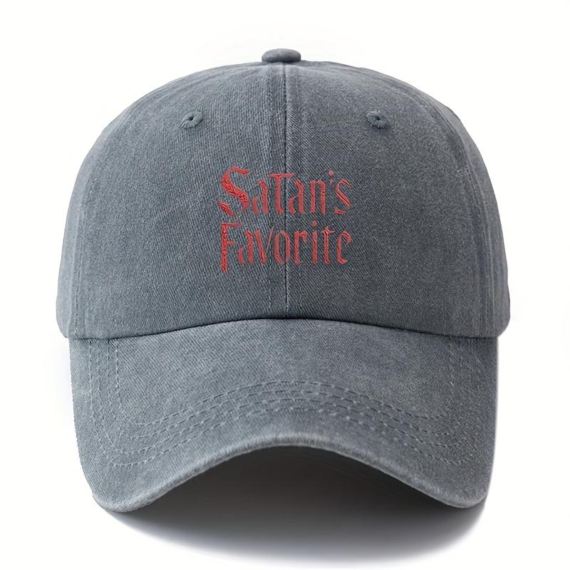 

Unisex Fashionable Versatile Printed Letter SATANs FAVORITE Baseball Cap Classic RetroAppropriate for Any Season One Size