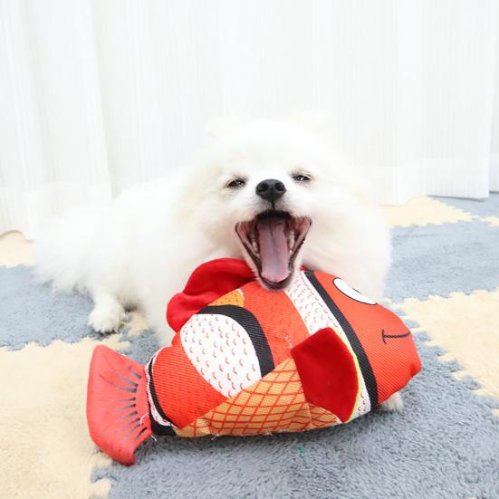 Yousheng Pet Toy Sound-Producing Interactive Dog Toy Fish Shape Bite-Resistant Soft Chew Toy Pet Play