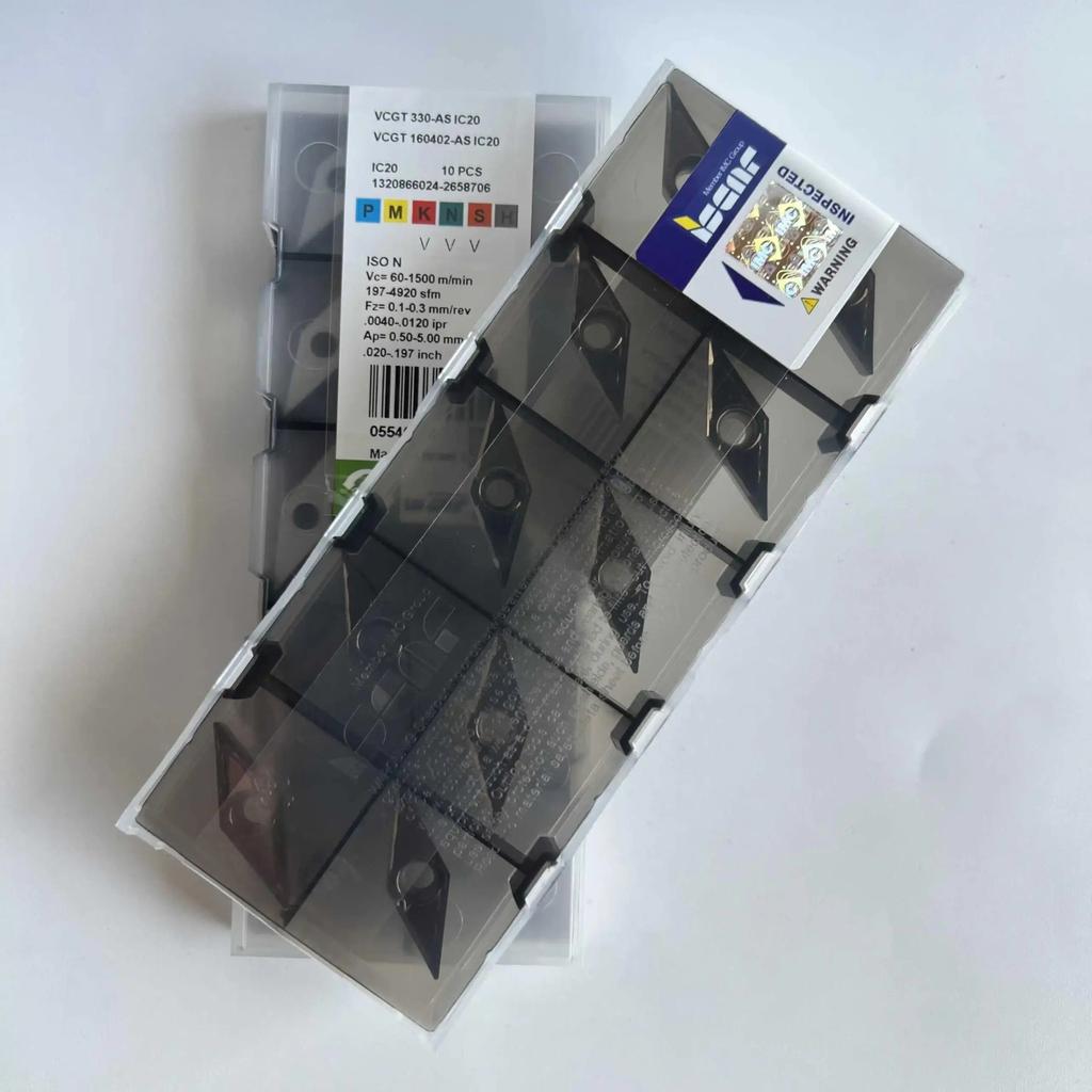 ISCAR / VCGT160402AS IC20    Industrial indexable carbide inserts 10 Pcs