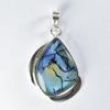 35Ct Certified Natural Multicolor Opal Fancy Pendant 925 Sterling Silver Jewelry