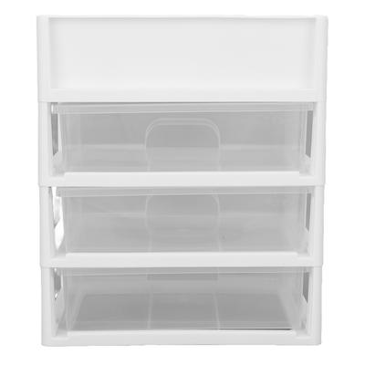 3 Lager Låda Sminkorganisatör 3 Lager Lådtyp Dammtäta Sminkförvaringslådor Transparent