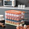 Aufbewahrung für die Küche, stapelbarer Eierhalter, Aufbewahrungsbox, automatischer Roll-Kühlschrank-Eier-Organizer, Eierablagebehälter mit großer Kapazität