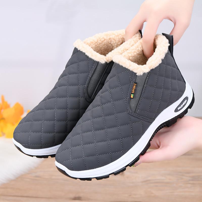 New Velvet Warm Cotton Shoes Women's Winter Casual Short Boots Non-slip Flat Shoes Breathable and Comfortable Women's Shoes