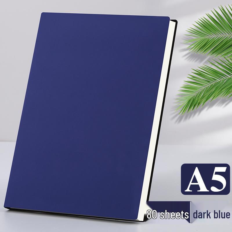 A5 Thickened Notebook - Simple, Retro Design for Students and Business Meetings