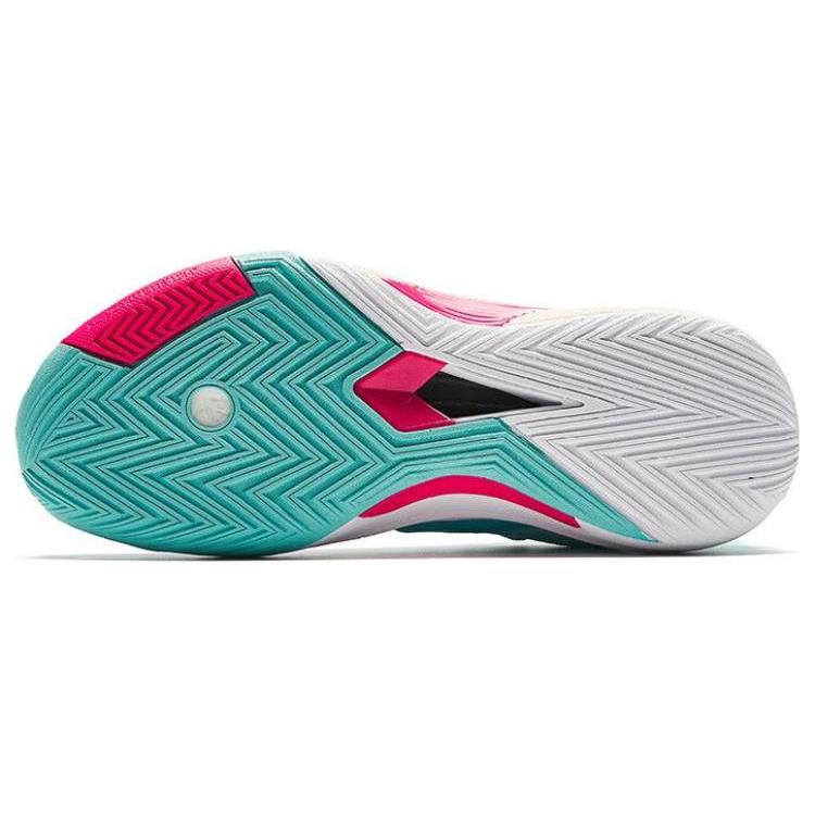 Anta Speed Battle 5 Comfortable Round Toe Cushioning, Wear Resistant Mid top Basketball Shoes Men's Blue 112341113-5