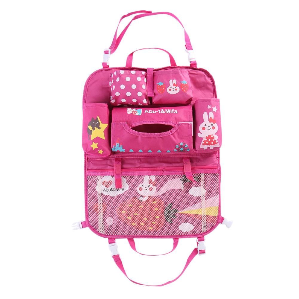 Cartoon Car Seat Back Storage Hang Bag Organizer Car Styling Baby Product Varia Stowing Tidying Automobile Interior