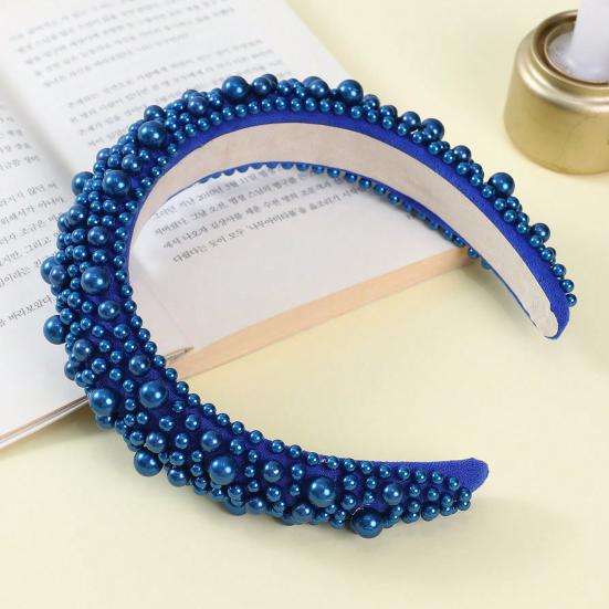 Imitation Pearl Hair Hoop Wide Heightened Headband Flexible Comfortable Fit Hair Hoop Hair Accessory