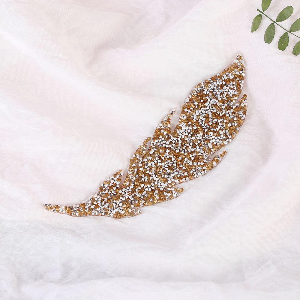 DIY Crafts Motifs Sticker Thermal Transfer Hotfix Rhinestone Patches Leaves Clothing Accessories