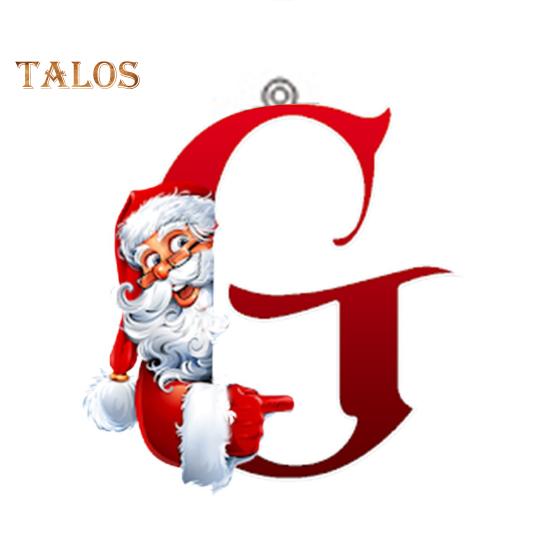 

Різдвяні прикраси Персоналізовані 26 літер Ім я Слово Дерево Висячі прикраси Санта Монограма Алфавіт Акриловий кулон для декору сумки Дерево G