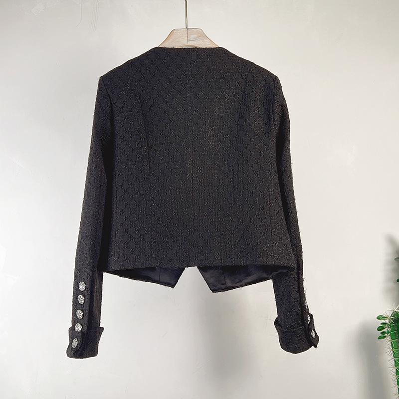 French Style Retro Tweed Short Jacket - Women's Autumn & Winter Edition