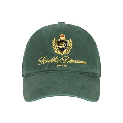ROND&DEMARRER [Unisex] Klasyczna naszywana czapka z daszkiem (Głęboka zieleń)