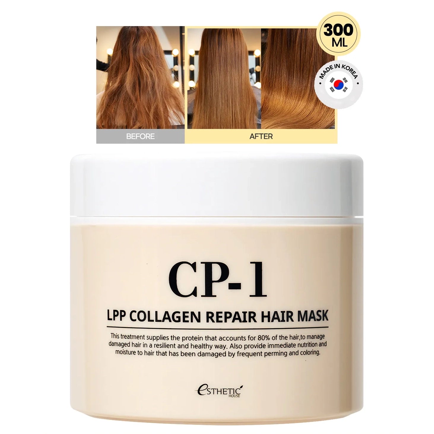 

CP-1 LPP Collagen Repair Hair Mask 300ml +RANDOM GIFT