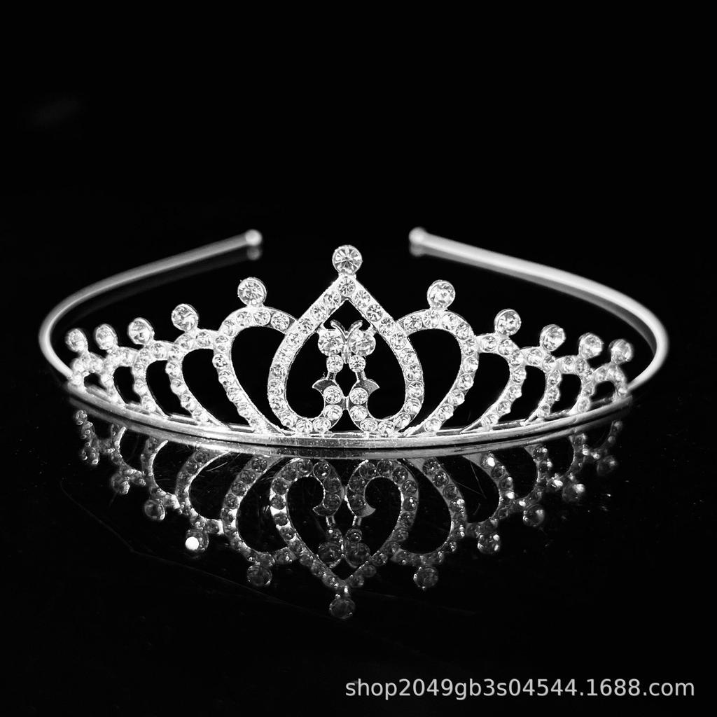 Children'S Crown Headgear Adult Headband Dance Stage Performance Rhinestones Crystal For Girls And Baby Hosts