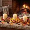Ahornblätter Herbst Kerzenring Kranz Lichtbeständige Beeren Tannenzapfen Kerzenring Thanksgiving Tag