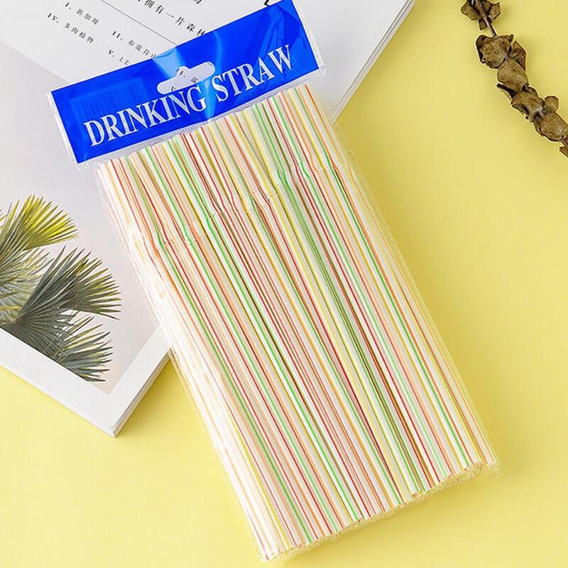 Disposable Colorful Bent Plastic Straws