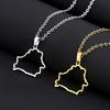 Stainless Steel Belorussia Map Pendant Necklace Belorussia Jewelry With Chain