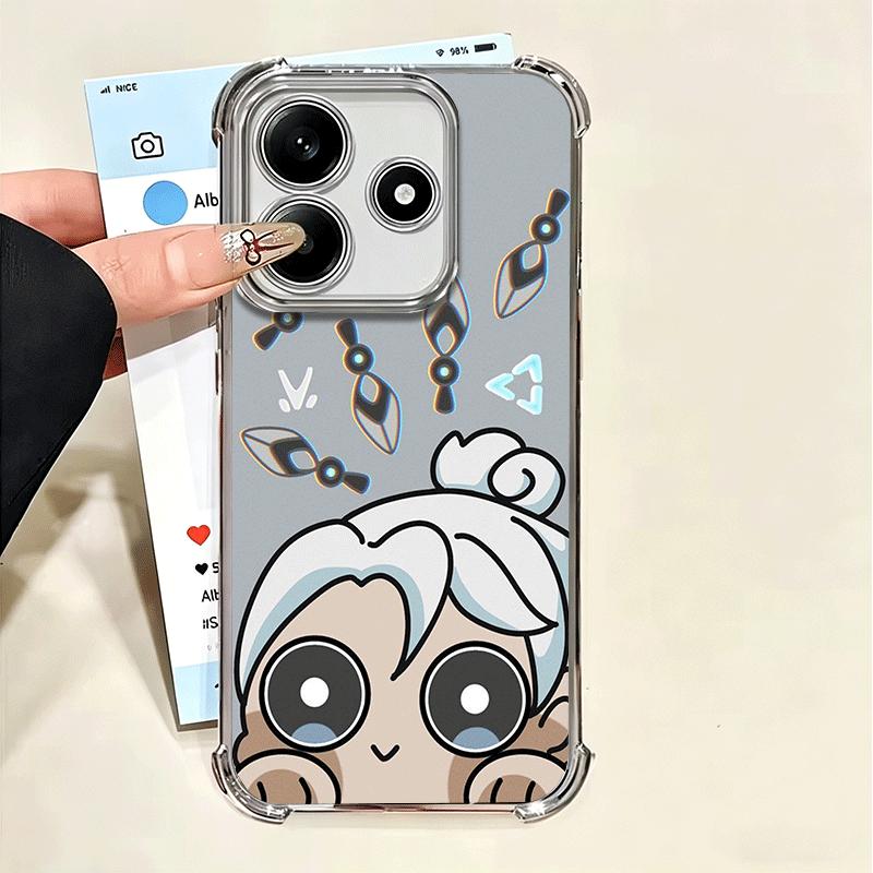 

V-Valorant Cute Catoon Plating Phone Case For Xiaomi Poco X5 X6 X7 X8 Pro Max F8 Ultra F7 M8 M7 M5S Redmi 15C 15 14C 13C 13 X3 1 Xiaomi Poco X6 Pro