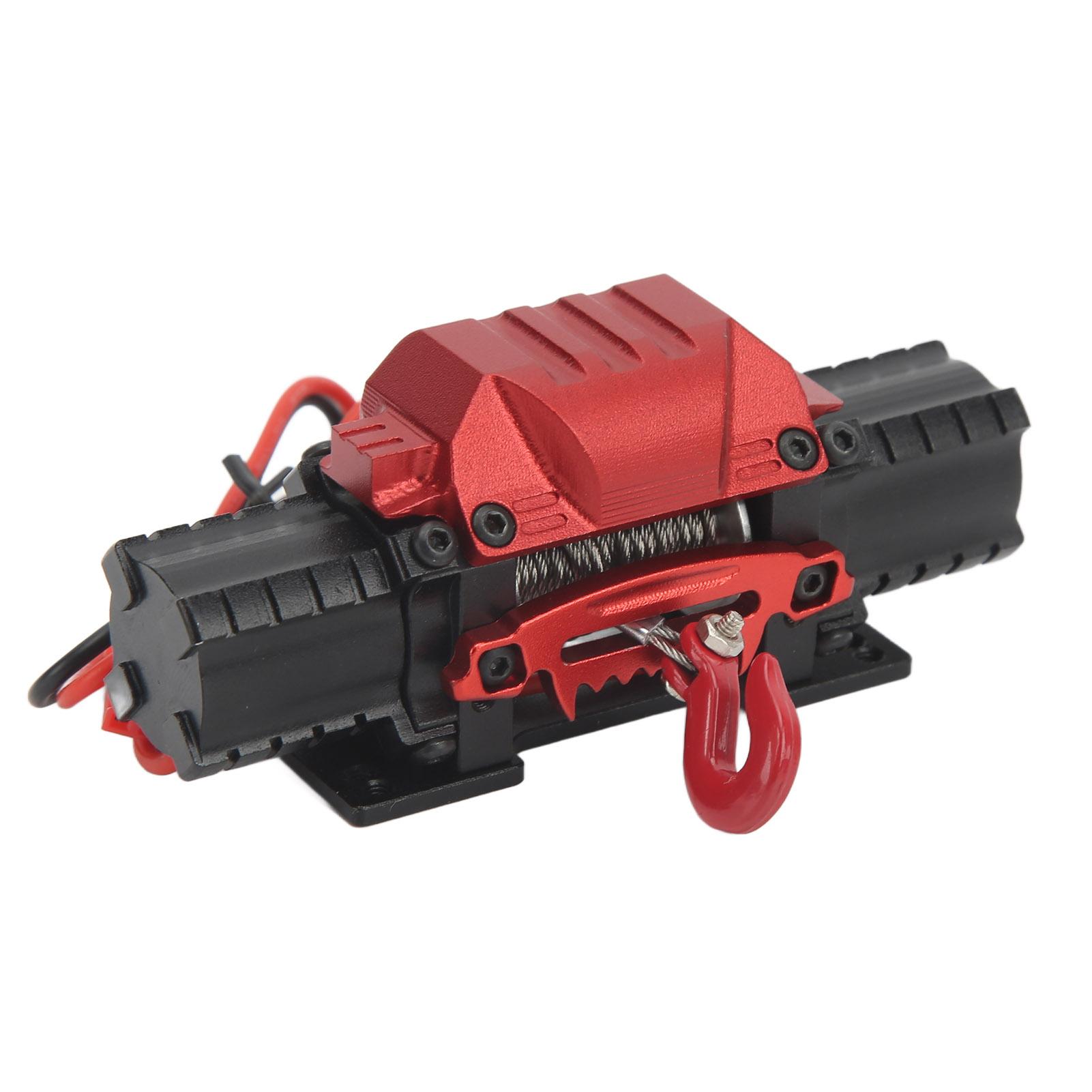 

RC Car Winch Professional Aluminium Alloy High Simulation RC Car Dual Motor Winch for RC Cars