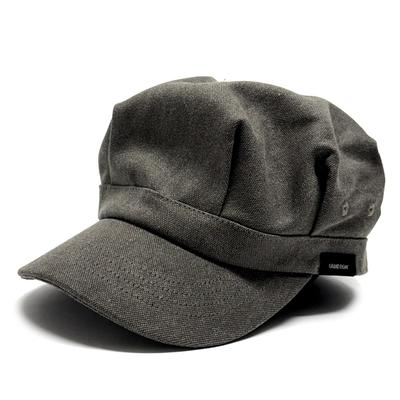Grand Eight Large Size Work Cap, Railroad Cap, Canvas Cotton, American Casual Vintage Washed, for Men, XL (Vintage Gray)