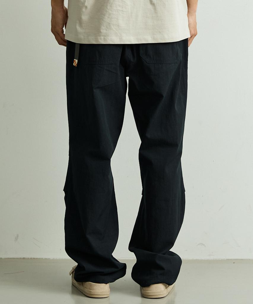 ONNHANS [Elastic Waist] Summer Belted Core Pants_Dark Navy