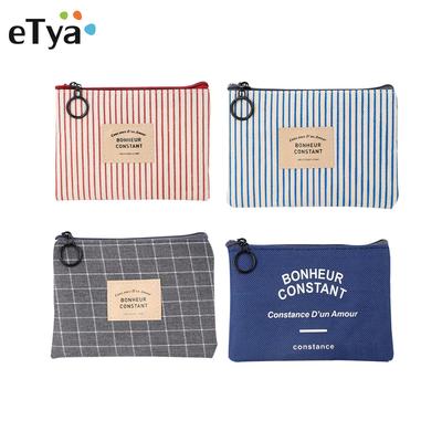 1PC Unisex Canvas Purse Card Key Mini Purse Pouch Small Zipper Coin Purse Card Holder Wallet