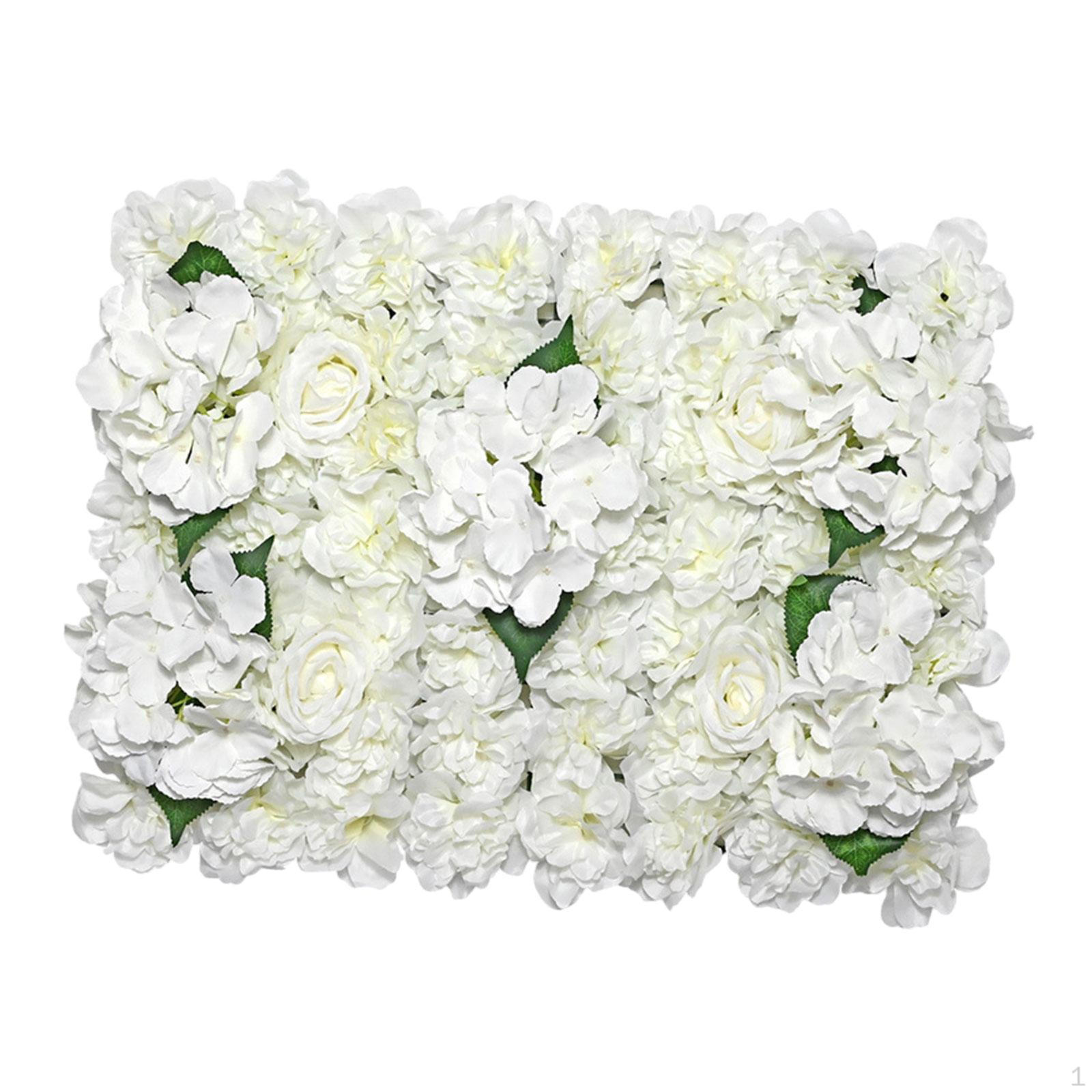 

Rose Floral Panel Photo Background, Flower Backdrop for Wedding Backyard Patio Receptions білий