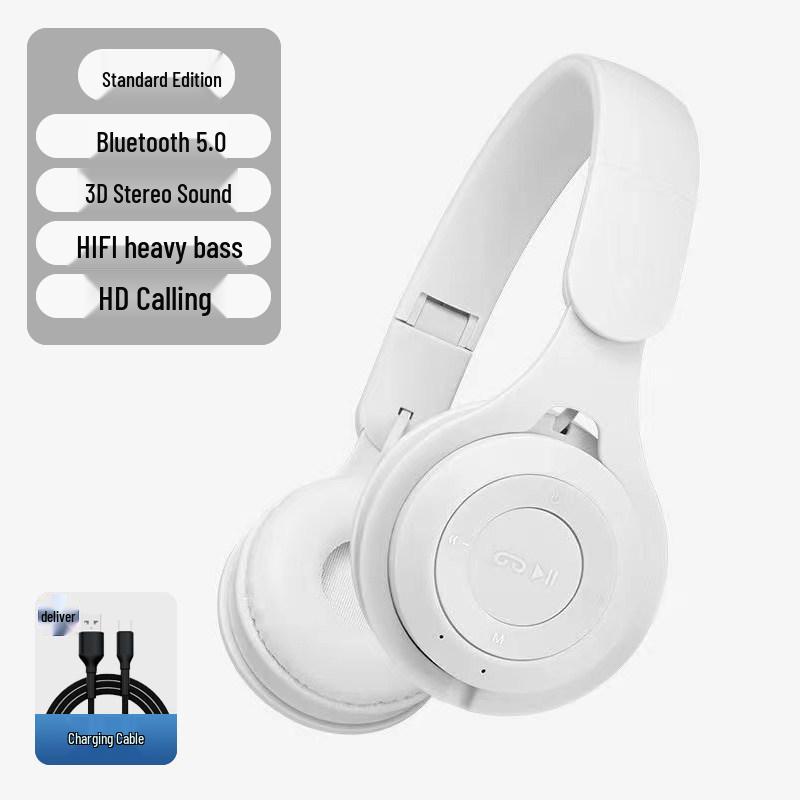 Wireless Over-Ear Bluetooth Headphones with Large Earcups, Noise-Canceling for Music, Sports, and Laptop Use
