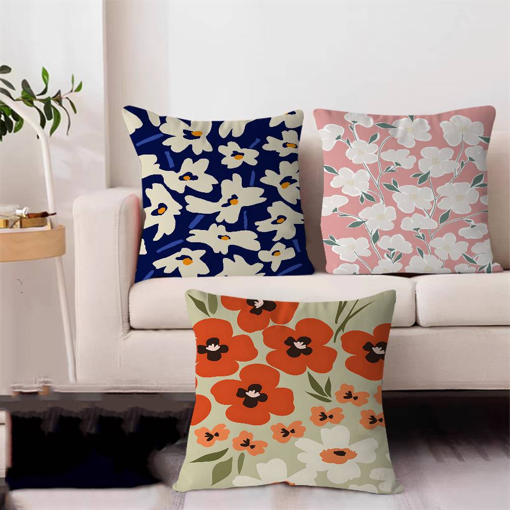 FLOWER MARKET Flower Art Maple Design Cushion Cover Happy Autumn Harvest Decor Holiday Decorati Pillow Cover