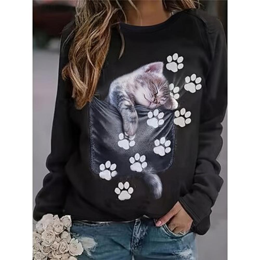 

Женская футболка повседневная с длинным рукавом черная весна и осень S