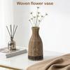 Blumenvase aus Rattanimitat, Dekorationsvase für Zuhause