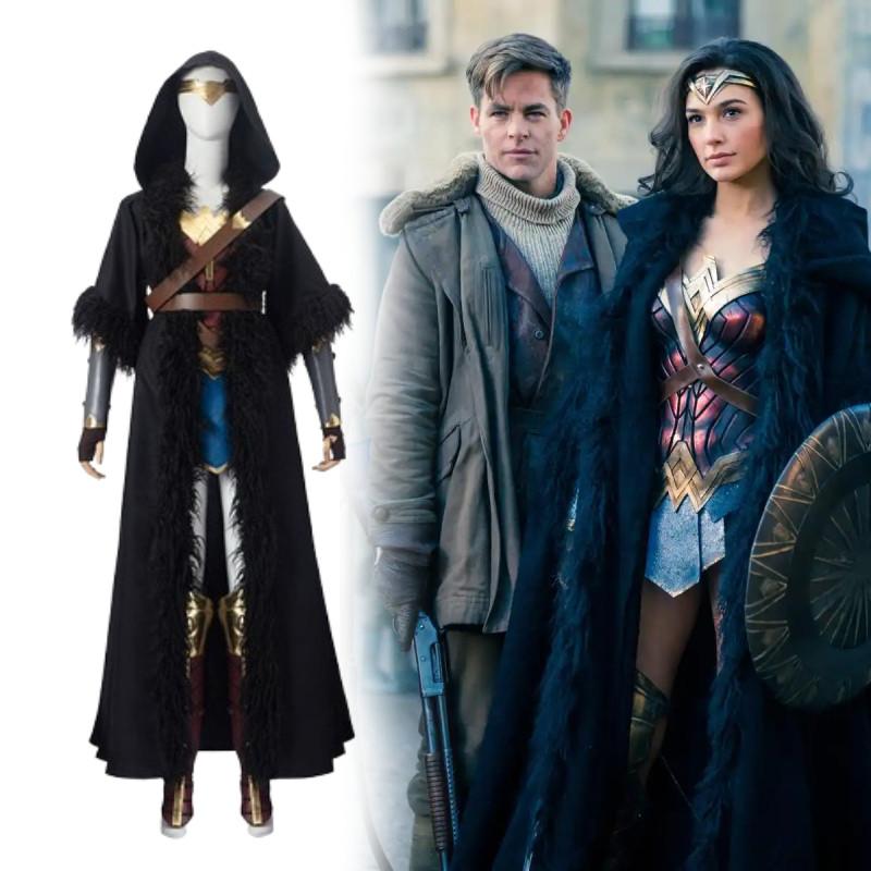 Wonder Diana Woman Prince Cosplay Cape Belt Set Halloween Party Performance