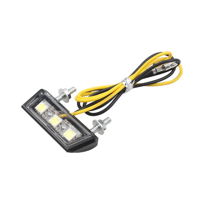 Motorcycle Modification Accessories License Plate Lights 12V License Plate Decorative Tail Lights, License Plate Lighting Small Lights Warning Lights