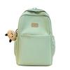 Women Solid Color Backpack Large Capacity Student Schoolbag Computer Backpack