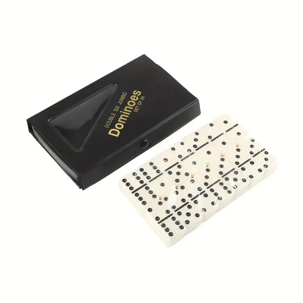 Set di Domino Doppio Sei da 28 Pezzi Intrattenimento Tempo Libero Viaggio Divertimento Gioco da Tavolo Giocattolo Domino Giocattolo Puzzle per Bambini Regalo