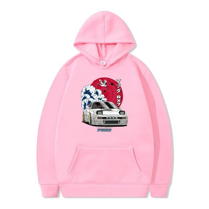 Unabhängige Station Herbst und Winter Neues Auto Lockeres Oberteil Mode Lässiger Kapuzenpullover Herren- und Damenbekleidung