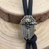 1/2Pcs Skull Cross Shield Brass Knife Beads EDC DIY Woven Bracelets Lanyard Pendants Accessories Outdoor Tool Hangings Decors.