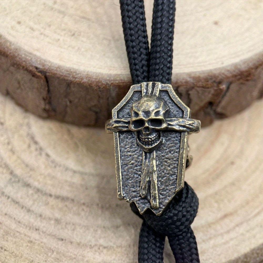 1/2Pcs Skull Cross Shield Brass Knife Beads EDC DIY Woven Bracelets Lanyard Pendants Accessories Outdoor Tool Hangings Decors.