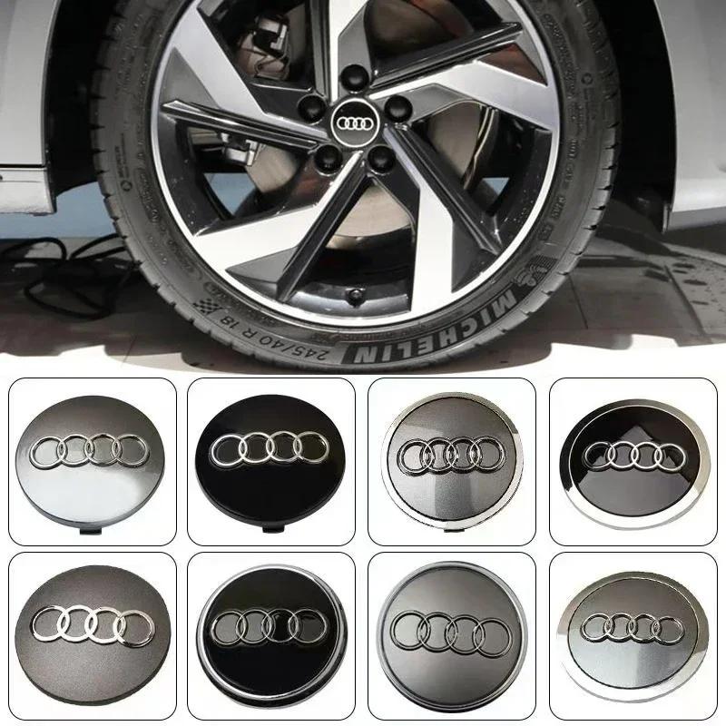 For Audi 60/61/68/69/77MM 4pcs Car Wheel Center Hup Cap Cover A4 A6L A7 A8 A3 A5 A6 S3 S4 Q3 Q5 Q5L Q7 Modification