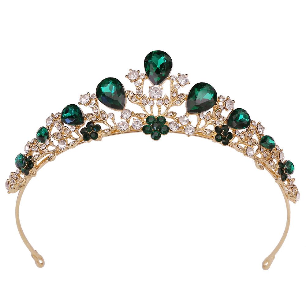 Neuer Stil Strass Krone Stirnband Hochzeit Fotostudio Krone Barock Kopfschmuck Braut Blatt Kleine Krone