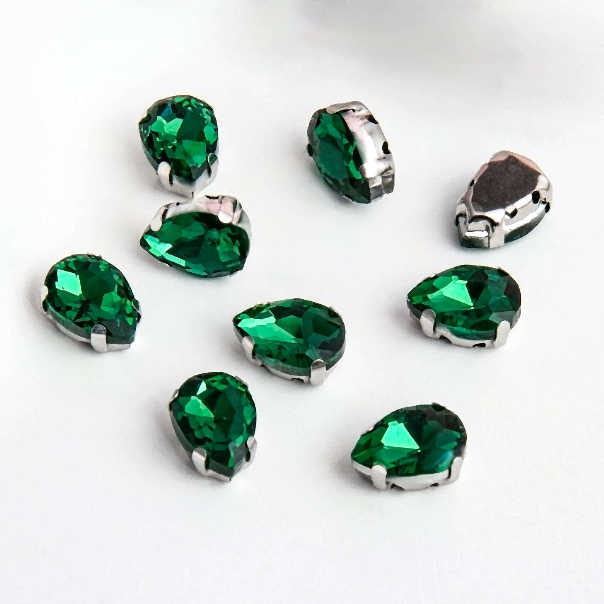 

Weichen Плоское дно, четыре угла, специальная форма, стеклянная плоская пряжка в форме капли воды, сшитая вручную дрелью, ручная работа, стразы с двумя отверстиями, аксессуары ручной работы своими руками 6 * 8mm four-corner claw drill