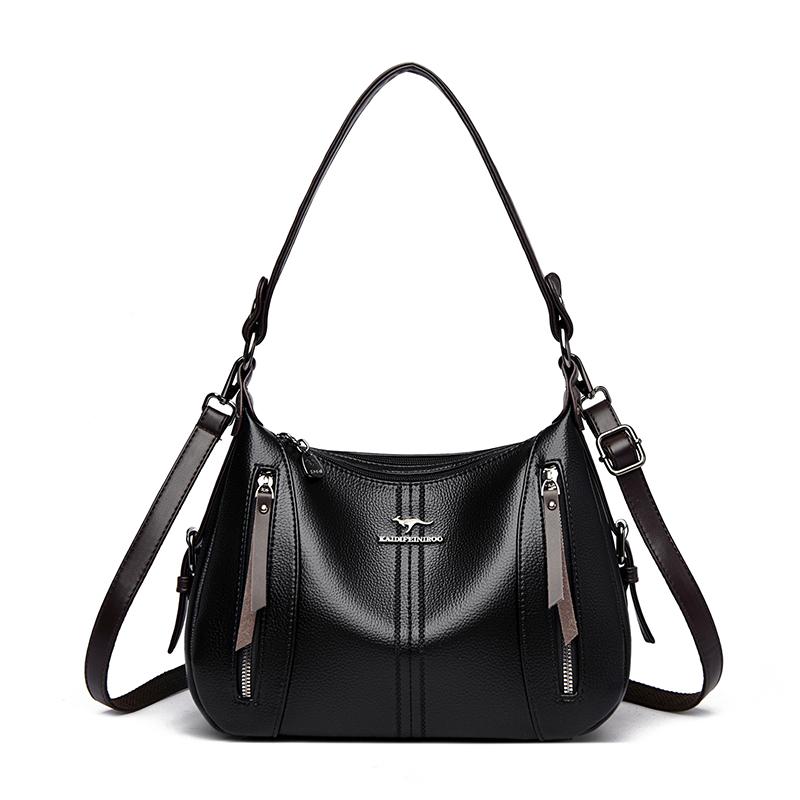 Genuine Brand Top Quality PU Leather Bags for Women Designer Top-Handle Bags Ladies Casual Tote Shoulder Crossbody Bag 2 Layers